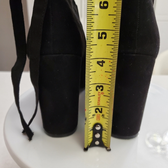 Nine West Black Suede Ankle Boots -Size 10 - Picture 5 of 7